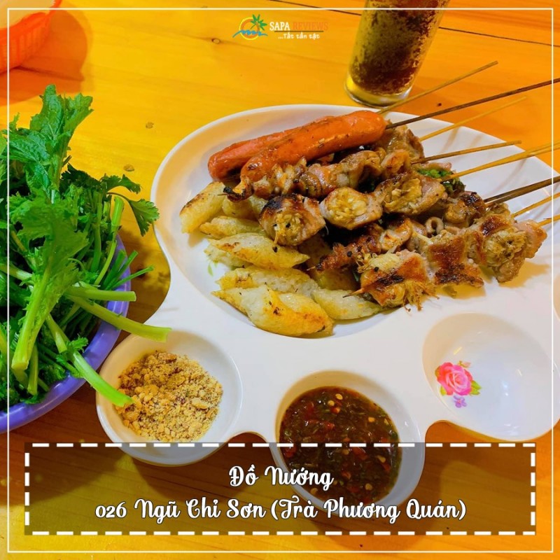 Trải nghiệm đồ nướng cùng Trà Phương Quán khi du lịch Sapa